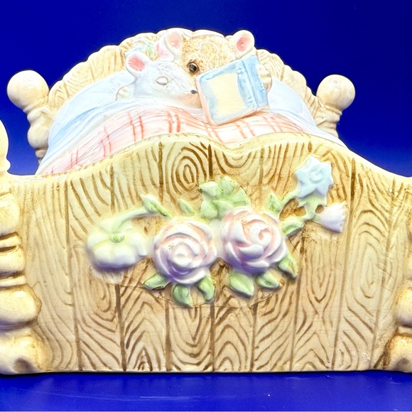 Vintage Terragraphics Ceramic Coin Bank Mother Mouse Reading Storybook to Baby - Picture 3 of 9